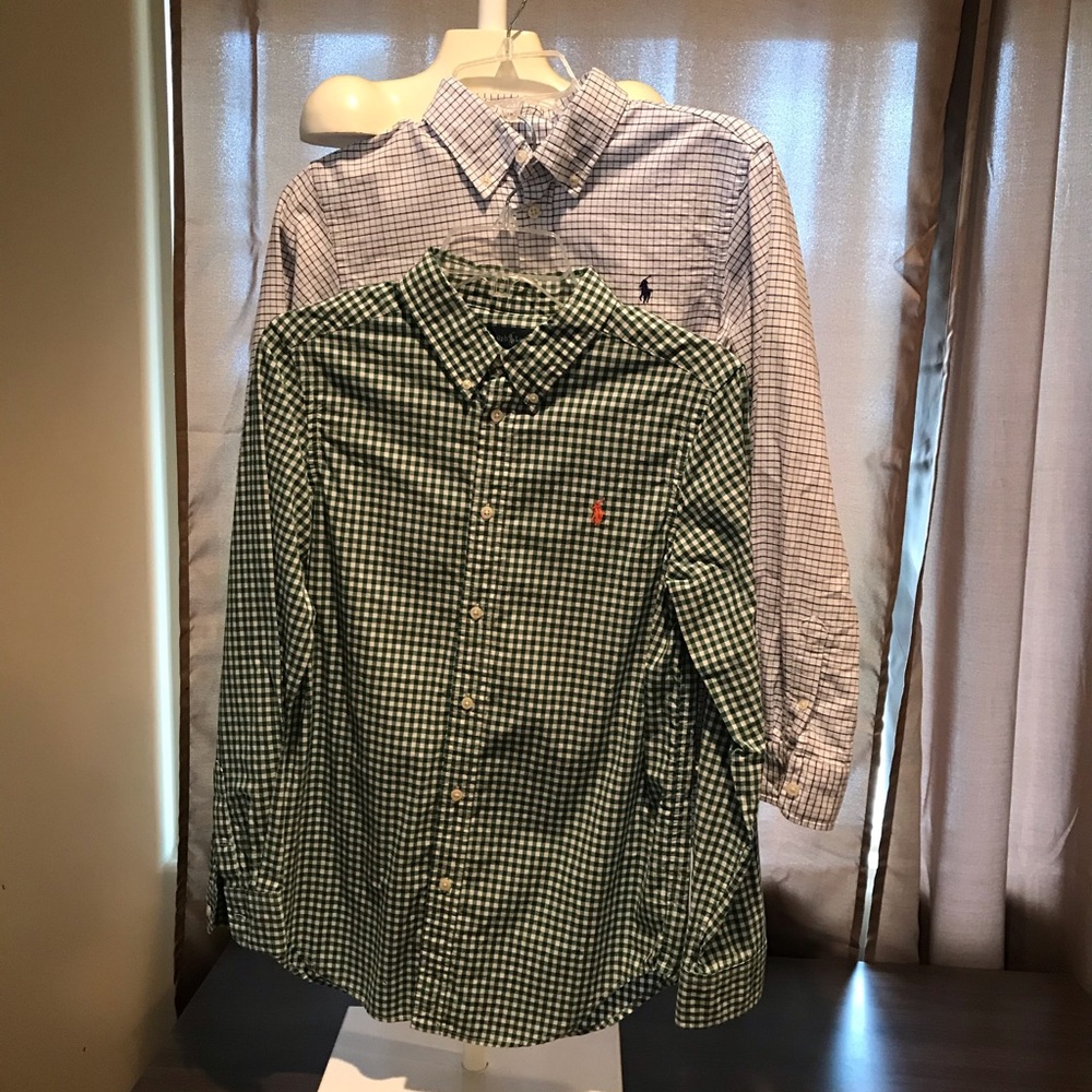 Two Ralph Lauren boys long sleeve button down